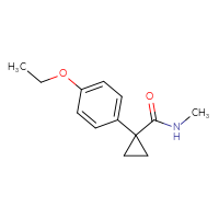 Chemical structure of 1-(4-ethoxyphenyl)-N-methylcyclopropane-1-carboxamide - CSSB02283618425