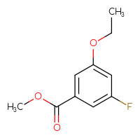 Chemical structure of methyl 3-ethoxy-5-fluorobenzoate - CSSB02130726502