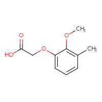 Chemical structure of 2-(2-methoxy-3-methylphenoxy)acetic acid - CSSB00103004319