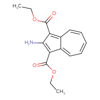 Chemical structure of 1,3-diethyl 2-aminoazulene-1,3-dicarboxylate - CSSB00016989181