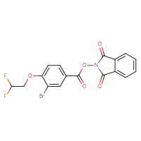 Chemical structure of 1,3-dioxo-2,3-dihydro-1H-isoindol-2-yl 3-bromo-4-(2,2-difluoroethoxy)benzoate - CSSB06270217536