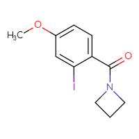 Chemical structure of 1-(2-iodo-4-methoxybenzoyl)azetidine - CSSB01992629847