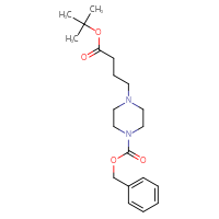 Chemical structure of benzyl 4-[4-(tert-butoxy)-4-oxobutyl]piperazine-1-carboxylate - CSSB00450779637