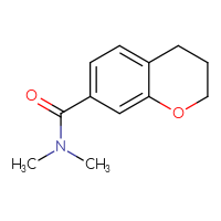 Chemical structure of N,N-dimethyl-3,4-dihydro-2H-1-benzopyran-7-carboxamide - CSSB06262778748