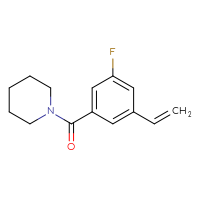 Chemical structure of 1-(3-ethenyl-5-fluorobenzoyl)piperidine - CSSB02267930523