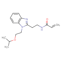 Chemical structure of N-(2-{1-[2-(propan-2-yloxy)ethyl]-1H-1,3-benzodiazol-2-yl}ethyl)prop-2-enamide - CSSB21332071252