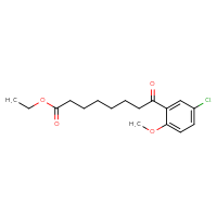 Chemical structure of ethyl 8-(5-chloro-2-methoxyphenyl)-8-oxooctanoate - CSSB00020572468