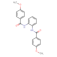 Chemical structure of 4-methoxy-N-[2-(4-methoxybenzamido)phenyl]benzamide - CSSB00102547482
