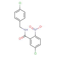 Chemical structure of 5-chloro-N-[(4-chlorophenyl)methyl]-2-nitrobenzamide - CSSB00025736057