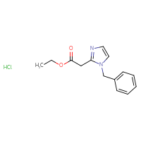 Chemical structure of ethyl 2-(1-benzyl-1H-imidazol-2-yl)acetate hydrochloride - CSSB00000051408