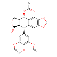 Chemical structure of (10R,11R,15R,16R)-14-oxo-16-(3,4,5-trimethoxyphenyl)-4,6,13-trioxatetracyclo[7.7.0.0³,⁷.0¹¹,¹⁵]hexadeca-1,3(7),8-trien-10-yl acetate - CSSB14823878293