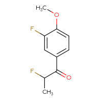 Chemical structure of 2-fluoro-1-(3-fluoro-4-methoxyphenyl)propan-1-one - CSSB21103686911