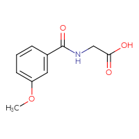 Chemical structure of 2-[(3-methoxyphenyl)formamido]acetic acid - CSSB00000182255
