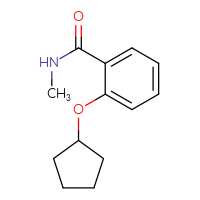 Chemical structure of 2-(cyclopentyloxy)-N-methylbenzamide - CSSB00031064388