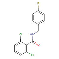 Chemical structure of 2,6-dichloro-N-[(4-fluorophenyl)methyl]benzamide - CSSB00047219337