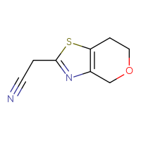 Chemical structure of 2-{4H,6H,7H-pyrano[3,4-d][1,3]thiazol-2-yl}acetonitrile - CSSB00009861177