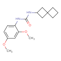 Chemical structure of 1-(2,4-dimethoxyphenyl)-3-{spiro[3.3]heptan-2-yl}urea - CSSB00079452702