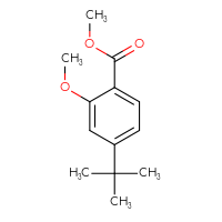 Chemical structure of methyl 4-tert-butyl-2-methoxybenzoate - CSSB06268939000