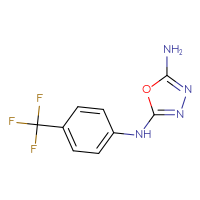 Chemical structure of N2-[4-(trifluoromethyl)phenyl]-1,3,4-oxadiazole-2,5-diamine - CSSB00002406623