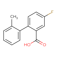 Chemical structure of 4-fluoro-2'-methyl-[1,1'-biphenyl]-2-carboxylic acid - CSSB00005482614