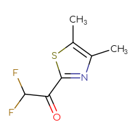 Chemical structure of 1-(4,5-dimethyl-1,3-thiazol-2-yl)-2,2-difluoroethan-1-one - CSSB00102760729