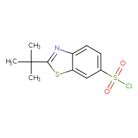 Chemical structure of 2-tert-butyl-1,3-benzothiazole-6-sulfonyl chloride - CSSB00000764849