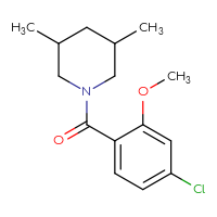 Chemical structure of 1-(4-chloro-2-methoxybenzoyl)-3,5-dimethylpiperidine - CSSB02017656228