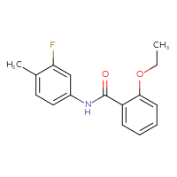 Chemical structure of 2-ethoxy-N-(3-fluoro-4-methylphenyl)benzamide - CSSB00046906013