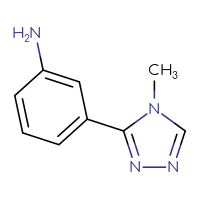 Chemical structure of 3-(4-methyl-4H-1,2,4-triazol-3-yl)aniline - CSSB00000738143