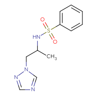 Chemical structure of N-[1-(1H-1,2,4-triazol-1-yl)propan-2-yl]benzenesulfonamide - CSSB00026486150