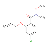Chemical structure of 4-chloro-N-methoxy-N-methyl-2-(prop-2-en-1-yloxy)benzamide - CSSB02271960105