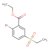 Chemical structure of ethyl 2-bromo-5-(ethanesulfonyl)benzoate - CSSB01999743563