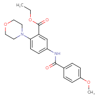 Chemical structure of ethyl 5-(4-methoxybenzamido)-2-(morpholin-4-yl)benzoate - CSSB00121602677