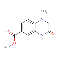 Chemical structure of methyl 1-methyl-3-oxo-1,2,3,4-tetrahydroquinoxaline-6-carboxylate - CSSB00036004566