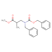 Chemical structure of methyl 3-{benzyl[(benzyloxy)carbonyl]amino}-2-methylpropanoate - CSSB00113626327
