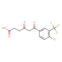 Chemical structure of 6-[4-chloro-3-(trifluoromethyl)phenyl]-4,6-dioxohexanoic acid - CSSB21432529492