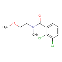 Chemical structure of 2,3-dichloro-N-(2-methoxyethyl)-N-methylbenzamide - CSSB01994771198
