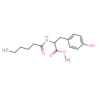 Chemical structure of methyl 2-hexanamido-3-(4-hydroxyphenyl)propanoate - CSSB00159311324