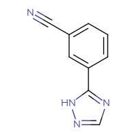 Chemical structure of 3-(1H-1,2,4-triazol-5-yl)benzonitrile - CSSB00000045498