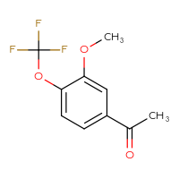 Chemical structure of 1-[3-methoxy-4-(trifluoromethoxy)phenyl]ethan-1-one - CSSB00135527180