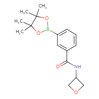 Chemical structure of N-(oxetan-3-yl)-3-(4,4,5,5-tetramethyl-1,3,2-dioxaborolan-2-yl)benzamide - CSSB02148211192