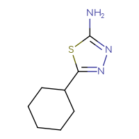 Chemical structure of 5-cyclohexyl-1,3,4-thiadiazol-2-amine - CSSB00000231036