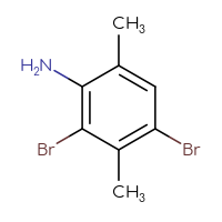 Chemical structure of 2,4-dibromo-3,6-dimethylaniline - CSSB00010004981