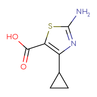 Chemical structure of 2-amino-4-cyclopropyl-1,3-thiazole-5-carboxylic acid - CSSB00000694131