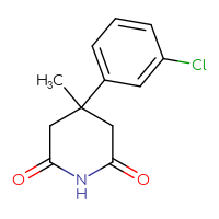 Chemical structure of 4-(3-chlorophenyl)-4-methylpiperidine-2,6-dione - CSSB00000724356