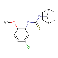 Chemical structure of 3-{bicyclo[2.2.1]heptan-7-yl}-1-(5-chloro-2-methoxyphenyl)thiourea - CSSB21432566384