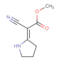 Chemical structure of methyl 2-cyano-2-[(2E)-pyrrolidin-2-ylidene]acetate - CSSB06744562465