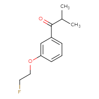 Chemical structure of 1-[3-(2-fluoroethoxy)phenyl]-2-methylpropan-1-one - CSSB02133845831