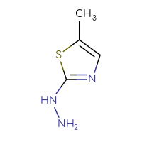Chemical structure of 2-hydrazinyl-5-methyl-1,3-thiazole - CSSB00011720589
