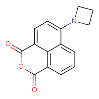 Chemical structure of 8-(azetidin-1-yl)-3-oxatricyclo[7.3.1.0⁵,¹³]trideca-1(13),5,7,9,11-pentaene-2,4-dione - CSSB06511624063